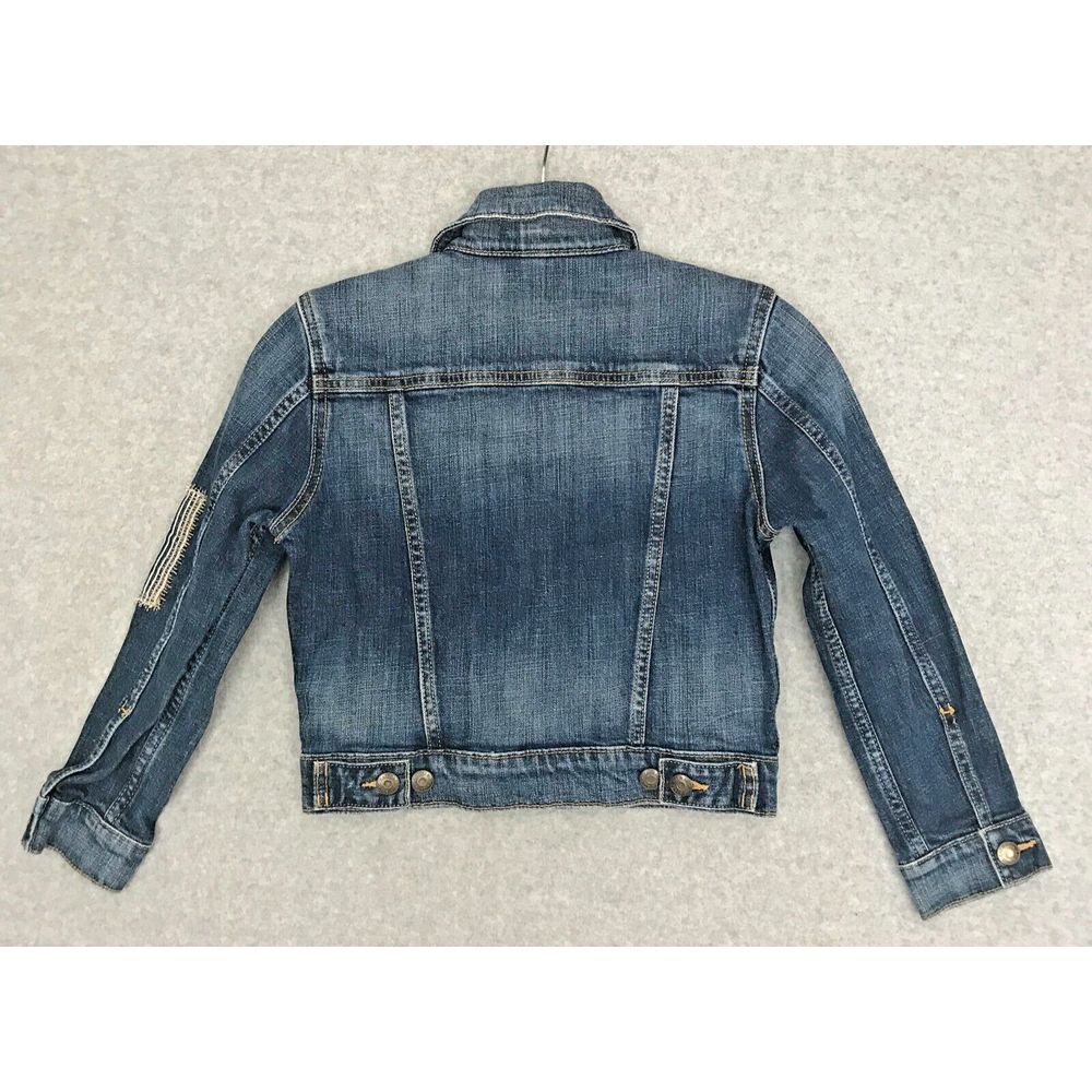 Cat & Jack Denim Jeans Jacket Unisex Kids Small Blue Boys Mindful Humble Happy - Picture 3 of 10
